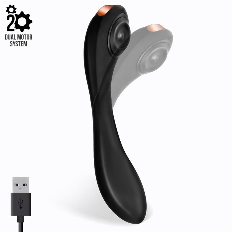 TARDENOCHE - PULSAR ARTICULATED SKELETON VIBRATOR WITH PULSATION SILICONE USB