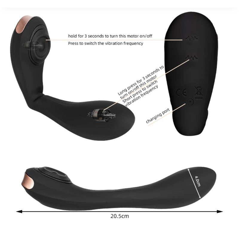 TARDENOCHE - PULSAR ARTICULATED SKELETON VIBRATOR WITH PULSATION SILICONE USB