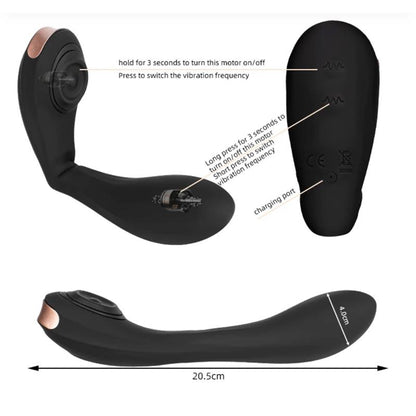 TARDENOCHE - PULSAR ARTICULATED SKELETON VIBRATOR WITH PULSATION SILICONE USB