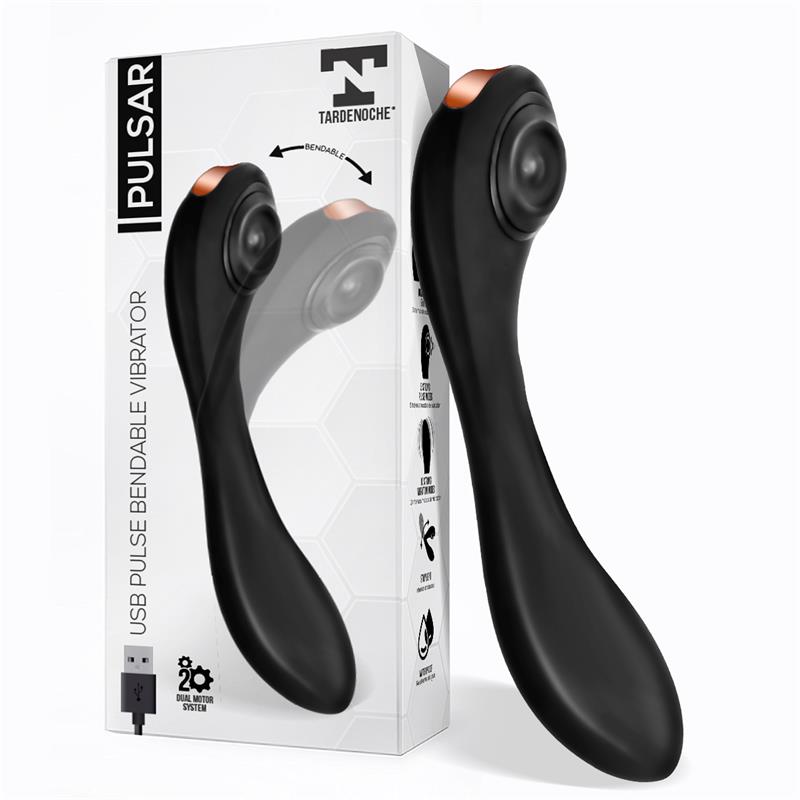 TARDENOCHE - PULSAR ARTICULATED SKELETON VIBRATOR WITH PULSATION SILICONE USB