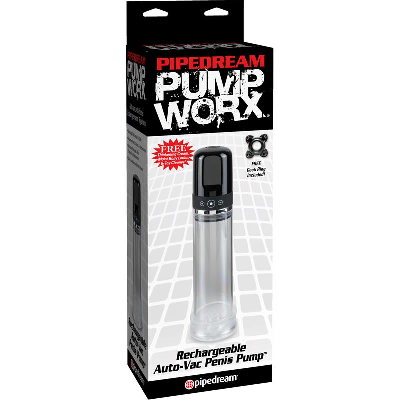 PUMPWORX - PUMP WORX RECHARGEABLE AUTO-VAC PENIS PUMP BLACK
