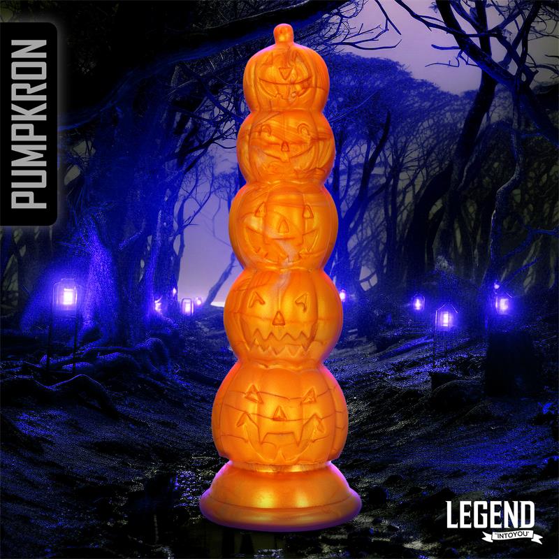LEGEND - PUMPKRON PUMPKIN-SHAPED LIQUID SILICONE DILDO 19,7 CM
