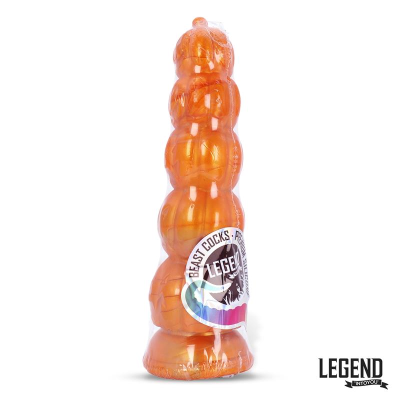 LEGEND - PUMPKRON PUMPKIN-SHAPED LIQUID SILICONE DILDO 19,7 CM