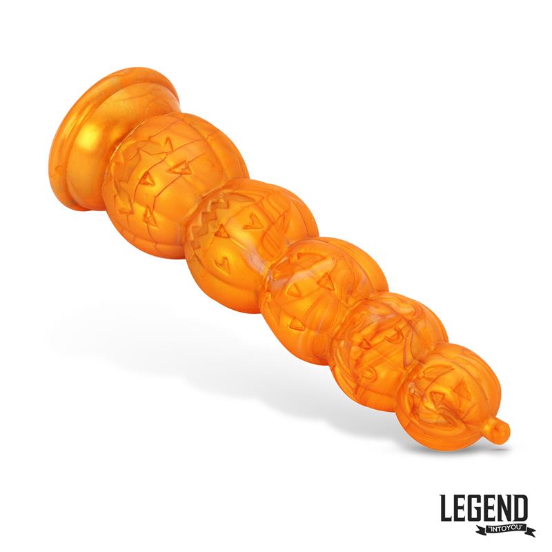 LEGEND - PUMPKRON PUMPKIN-SHAPED LIQUID SILICONE DILDO 19,7 CM