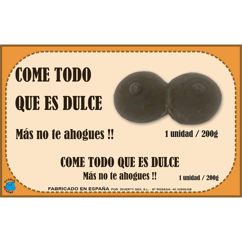DIVERTY SEX - PURE CHOCOLATE BAR BREAST SHAPE 200 GR