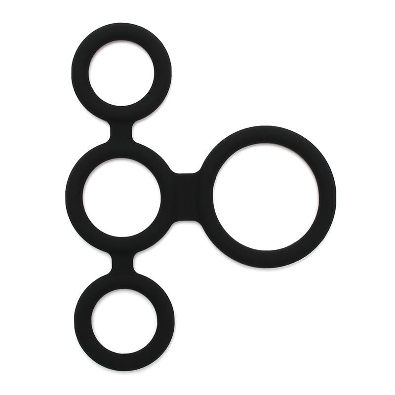 LATEX PLAY - QUATRO COCK RING AND BALL SPLITTER