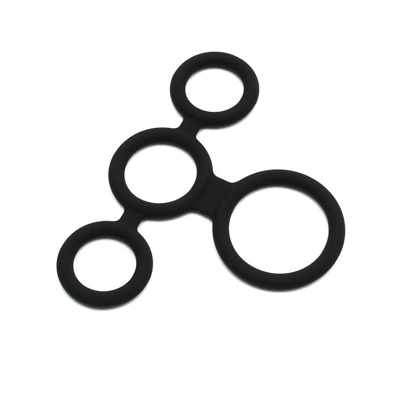 LATEX PLAY - QUATRO COCK RING AND BALL SPLITTER
