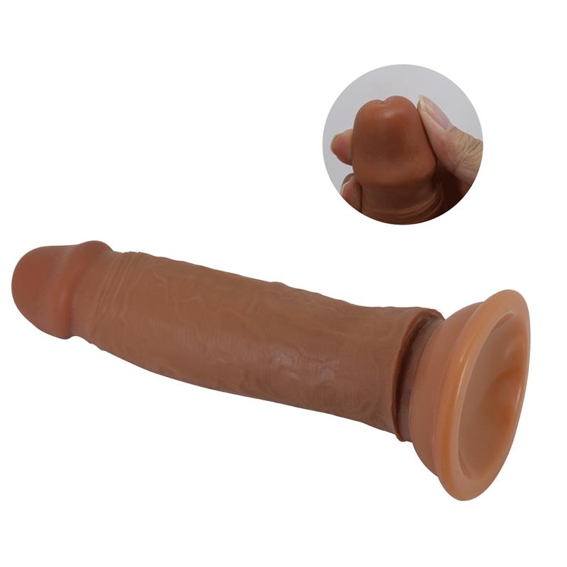 PRETTYLOVE - QUENTIN DILDO WITH SLIDING SKIN-RETRACTIL 18.4 CM