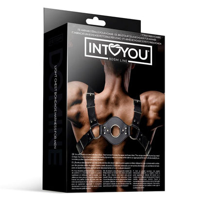 INTOYOU LÍNEA BDSM - ARNÉS DE SUJECIÓN PARA PECHO MASCULINO QUOVIS EN CUERO VEGANO