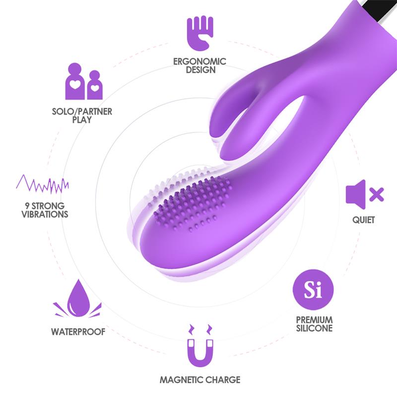 URBAN SKY - RABBIT VIBRATOR FLEXIBLE PURPLE