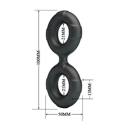 CRAZY BULL - RADWAN DOUBLE COCK RING SILICONE MOD 19