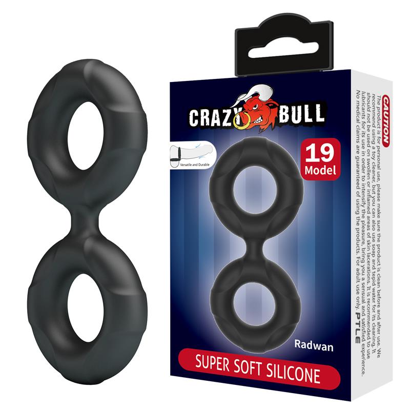 CRAZY BULL - RADWAN DOUBLE COCK RING SILICONE MOD 19