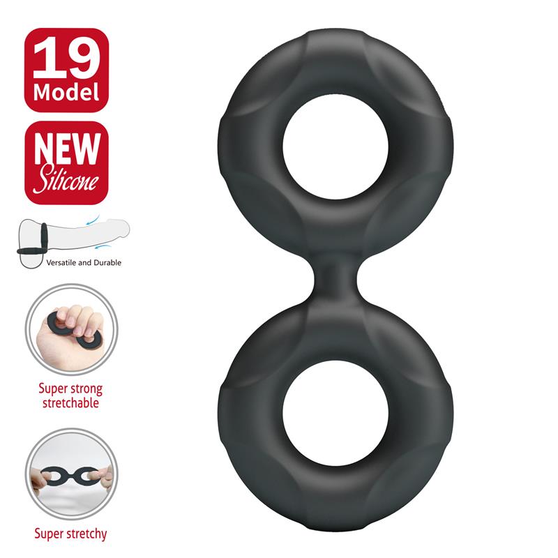 CRAZY BULL - RADWAN DOUBLE COCK RING SILICONE MOD 19