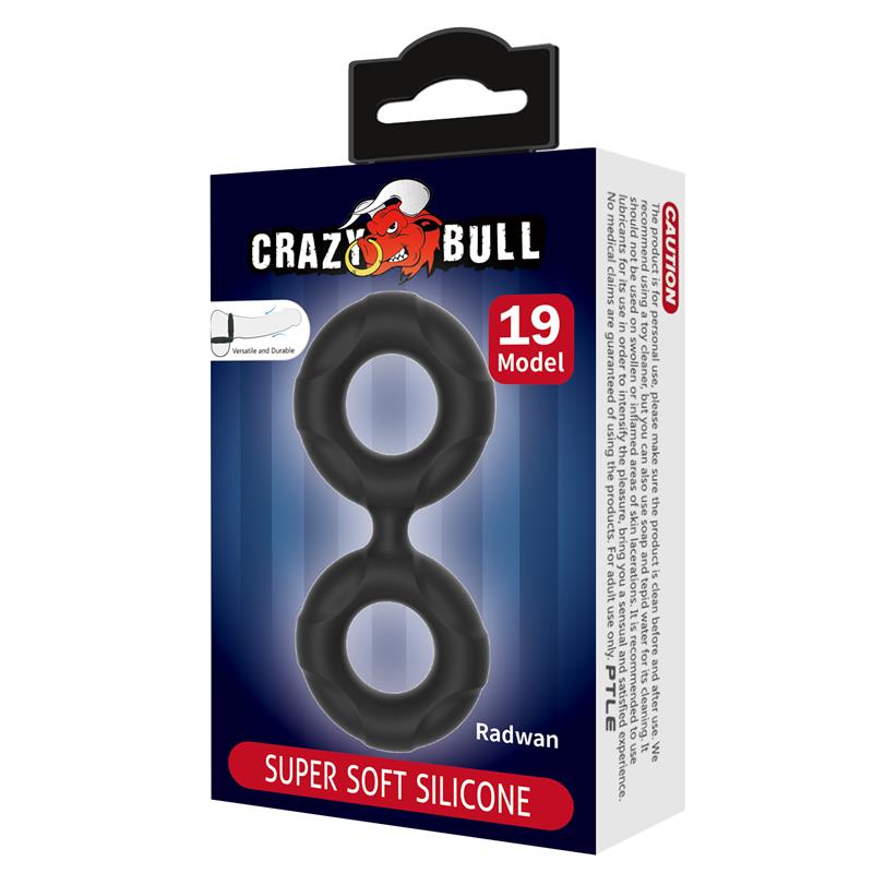 CRAZY BULL - RADWAN DOUBLE COCK RING SILICONE MOD 19