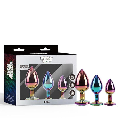 CHISA - RAINBOW GEM BUTT PLUG 3 PIECES SET