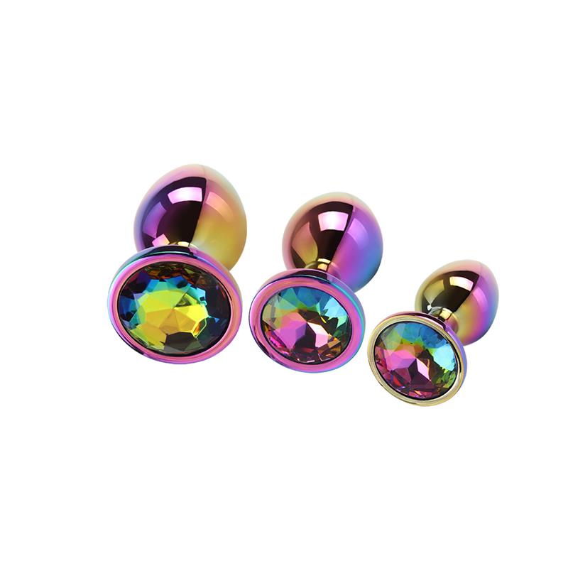 CHISA - RAINBOW GEM BUTT PLUG 3 PIECES SET