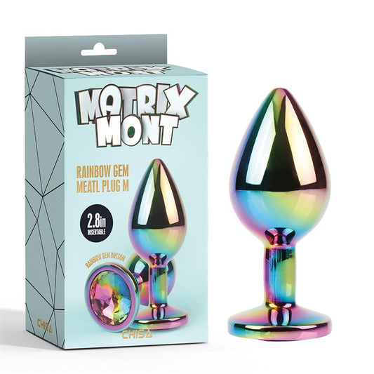 CHISA - RAINBOW GEM MULTICOLORED ANAL PLUG WITH JEWEL SIZE M