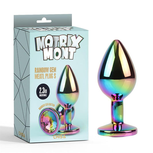 CHISA - RAINBOW GEM MULTICOLORED ANAL PLUG WITH JEWEL SIZE S