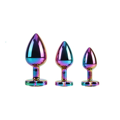 CHISA - RAINBOW HEART BUTT PLUG 3 PIECES SET