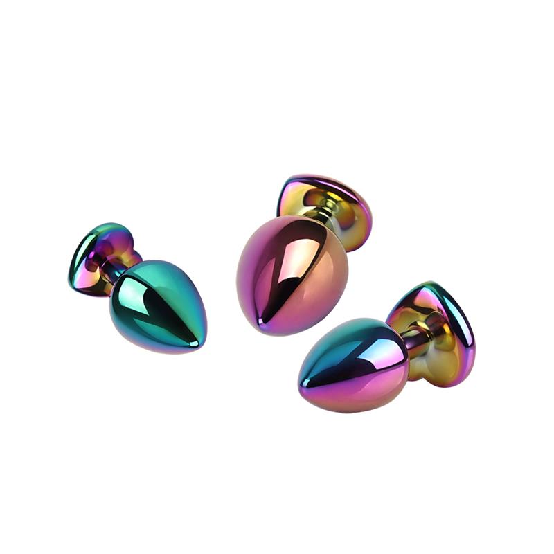 CHISA - RAINBOW HEART BUTT PLUG 3 PIECES SET