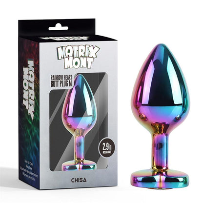 CHISA - RAINBOW HEART BUTT PLUG SIZE M