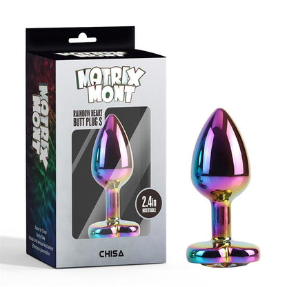 CHISA - RAINBOW HEART BUTT PLUG SIZE S