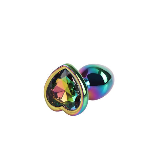 CHISA - RAINBOW HEART BUTT PLUG SIZE S