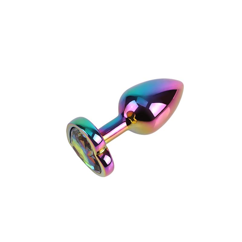 CHISA - RAINBOW HEART BUTT PLUG SIZE S