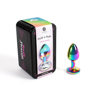 SECRET PLAY - RAINBOW METAL BUTT PLUG SIZE S