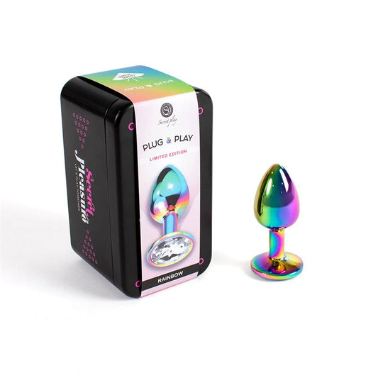 SECRET PLAY - RAINBOW METAL BUTT PLUG SIZE S