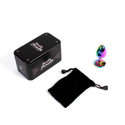 SECRET PLAY - RAINBOW METAL BUTT PLUG SIZE S