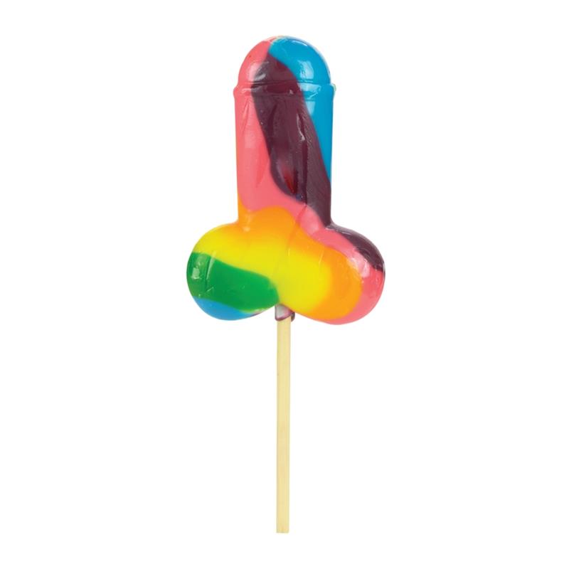 SPENCER & FLEETWOOD - RAINBOW PENIS SHAPED LOLLIPOP