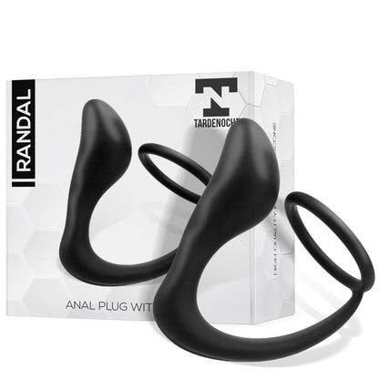 TARDENOCHE - RANDAL BUTT PLUG WITH PENIS RING SILICONE BLACK