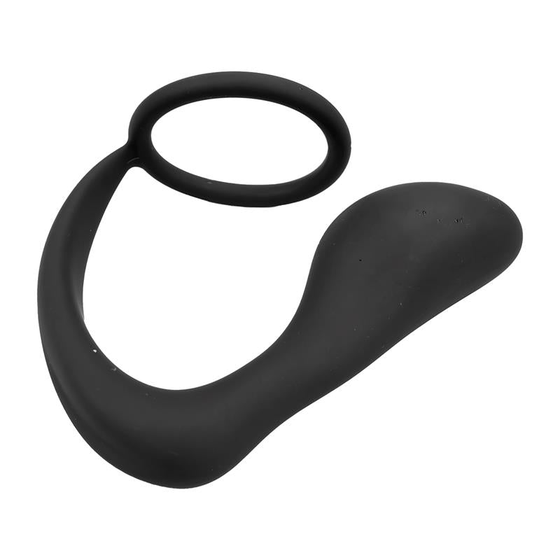 TARDENOCHE - RANDAL BUTT PLUG WITH PENIS RING SILICONE BLACK