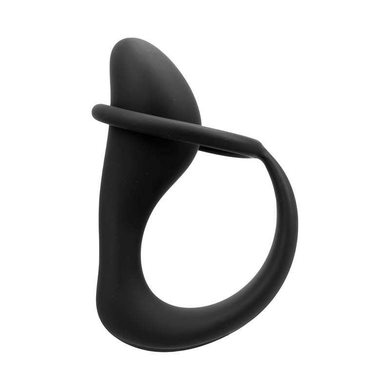 TARDENOCHE - RANDAL BUTT PLUG WITH PENIS RING SILICONE BLACK