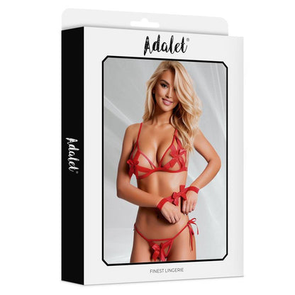 ADALET LINGERIE - RAVEN BRA, PANTIES AND HANDCUFFS SET