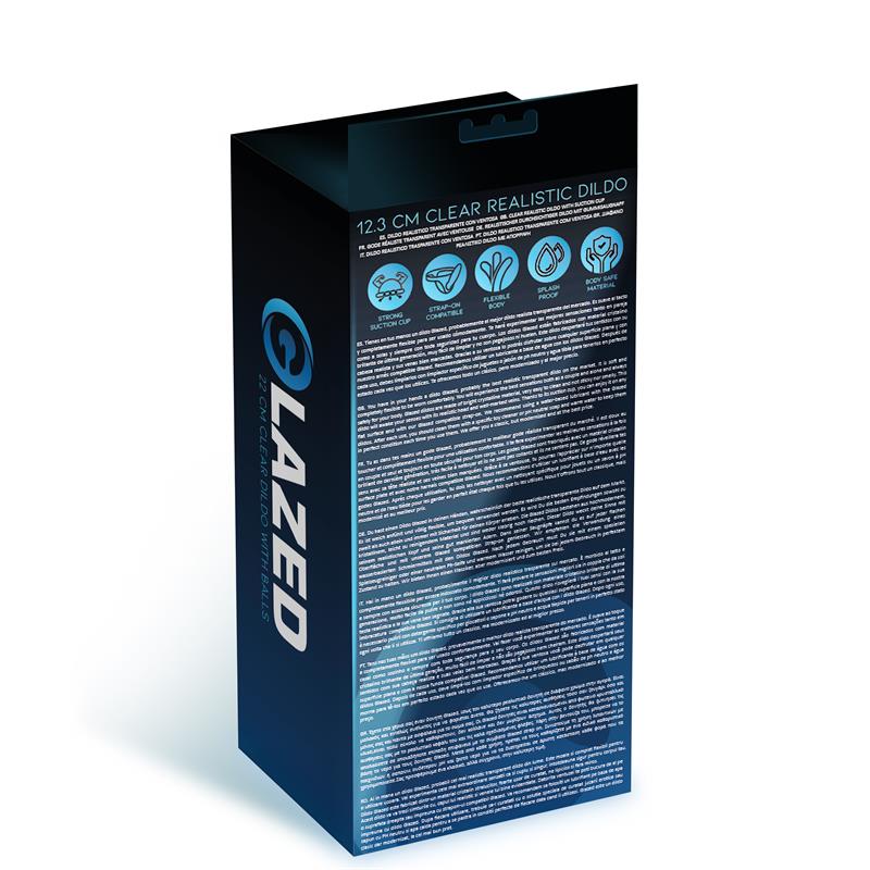 GLAZED - REALISTIC DILDO CRYSTAL MATERIAL 12,3 CM