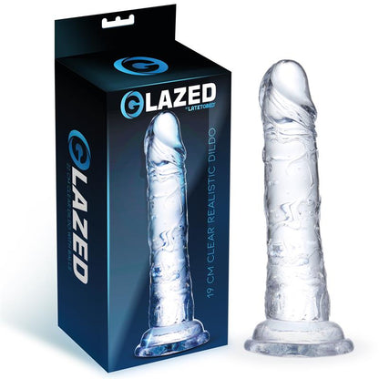 GLAZED - REALISTIC DILDO CRYSTAL MATERIAL 19 CM