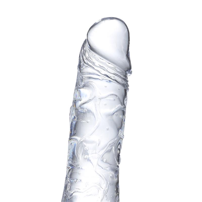 GLAZED - REALISTIC DILDO CRYSTAL MATERIAL 19 CM