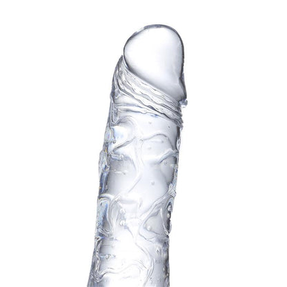 GLAZED - REALISTIC DILDO CRYSTAL MATERIAL 19 CM