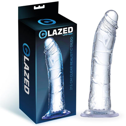 GLAZED - REALISTIC DILDO CRYSTAL MATERIAL 21,5 CM