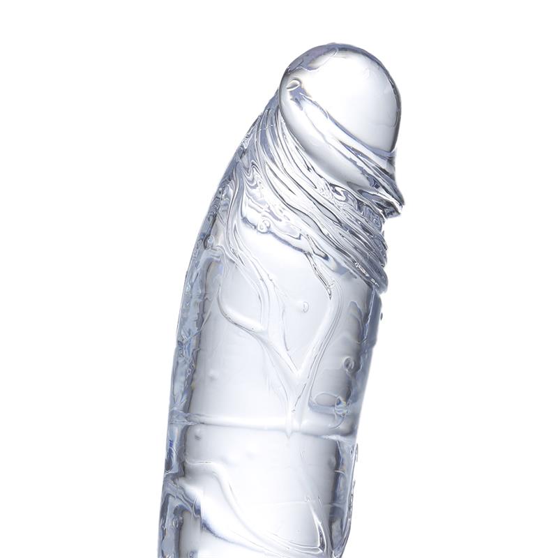 GLAZED - REALISTIC DILDO CRYSTAL MATERIAL 21,5 CM
