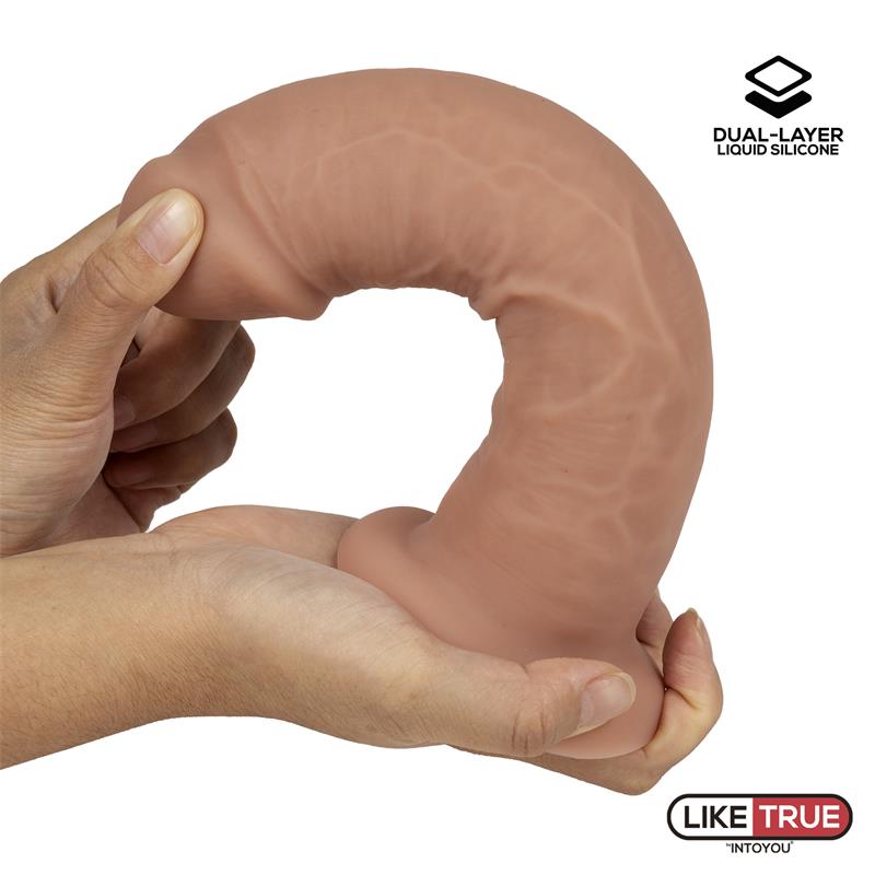 LIKETRUE - REALISTIC DILDO LIQUID SILICONE DUAL LAYER 8.25