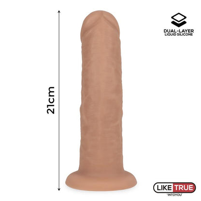 LIKETRUE - REALISTIC DILDO LIQUID SILICONE DUAL LAYER 8.25