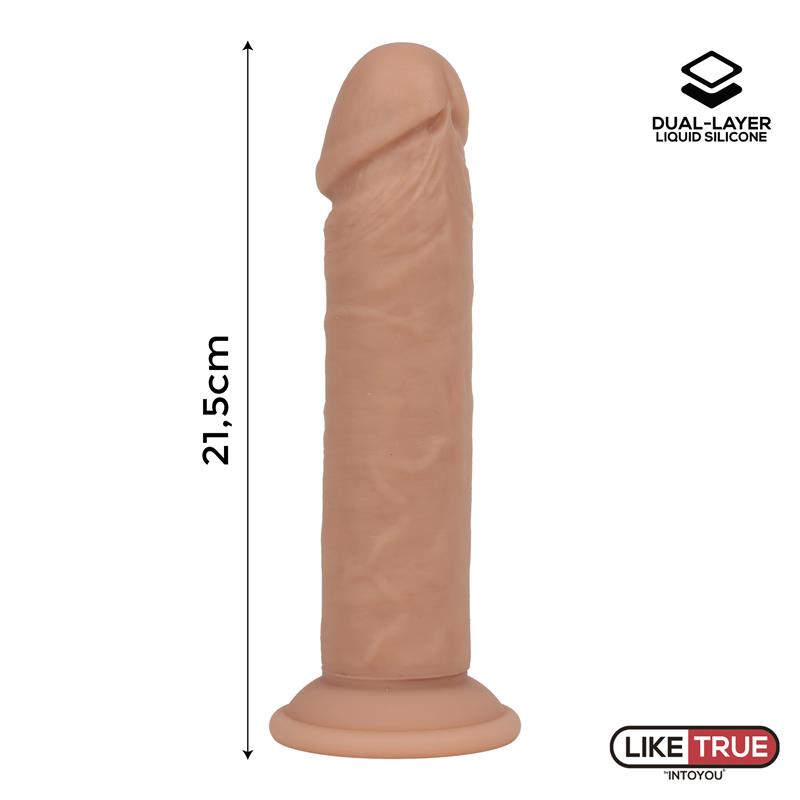 LIKETRUE - DUAL LAYER DILDO 8.5 FLESH