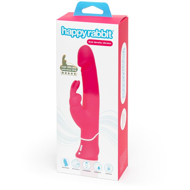 HAPPY RABBIT - REALISTIC DUAL DENSITY RABBIT VIBE PINK