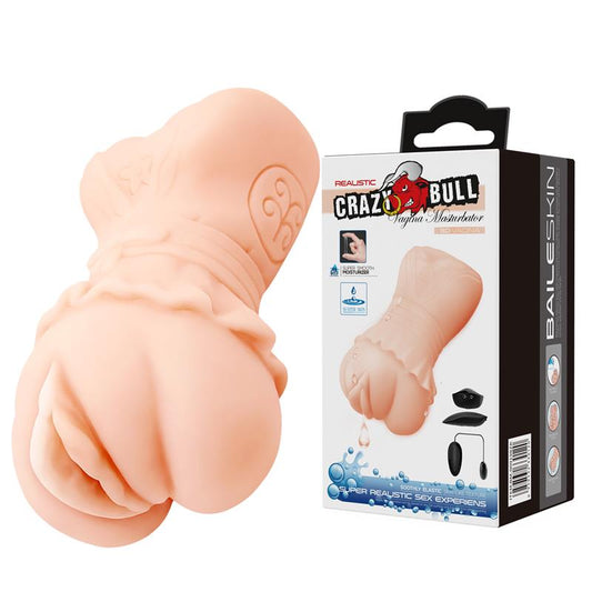 CRAZY BULL - REALISTIC VAGINA VIBRATING MASTUBATOR