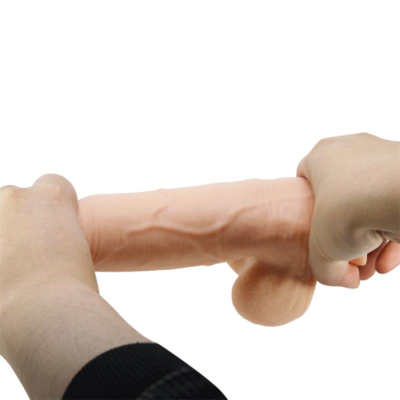 PRETTY LOVE - SLIDING SKIN SERIES REALISTIC DILDO WITH SLIDING SKIN SUCTION CUP REMOTE CONTROL FLESH 21.8 CM