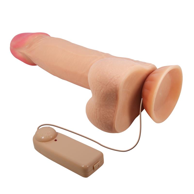 PRETTY LOVE - SLIDING SKIN SERIES REALISTIC DILDO WITH SLIDING SKIN SUCTION CUP REMOTE CONTROL FLESH 21.8 CM