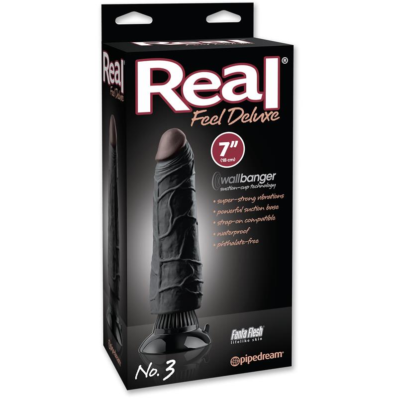 REAL FEEL DELUXE - REALISTIC VIBE NO. 3  17,8 CM BLACK